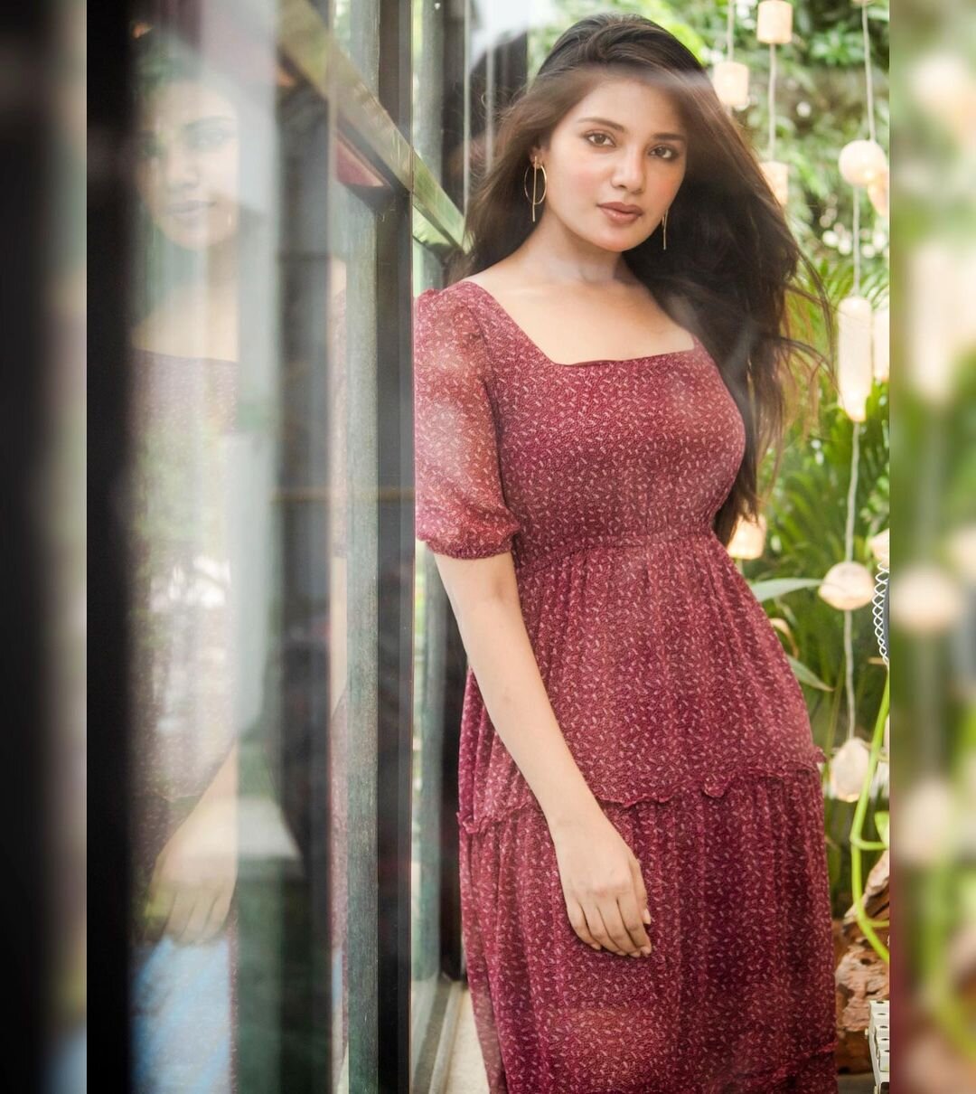 Aathmika's Stunning Red & Gold Ensemble