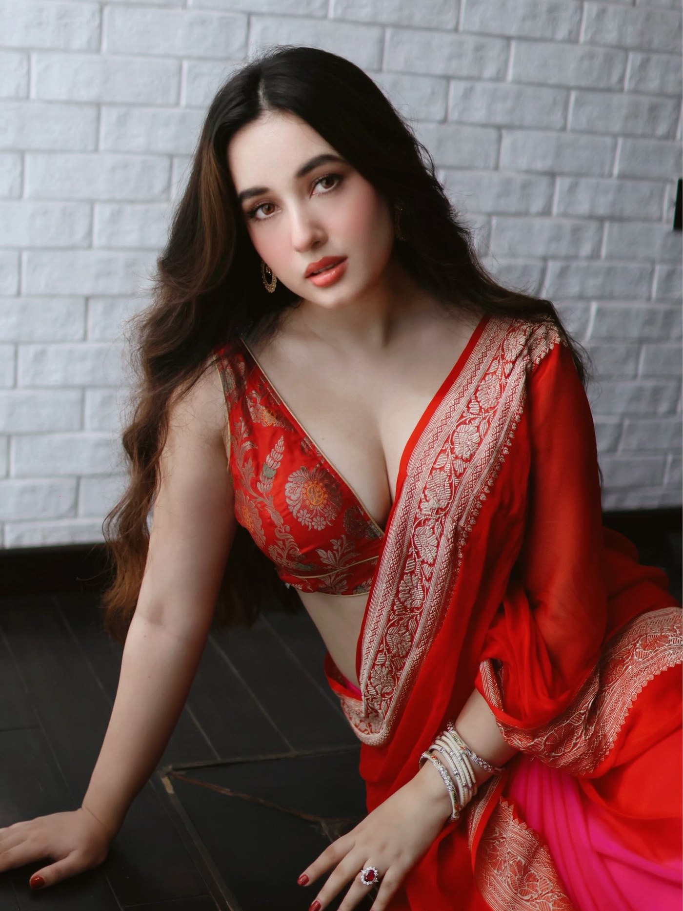 Aditi Budhathoki's Red Saree Magic: A Masterclass in Ethnic Glamour