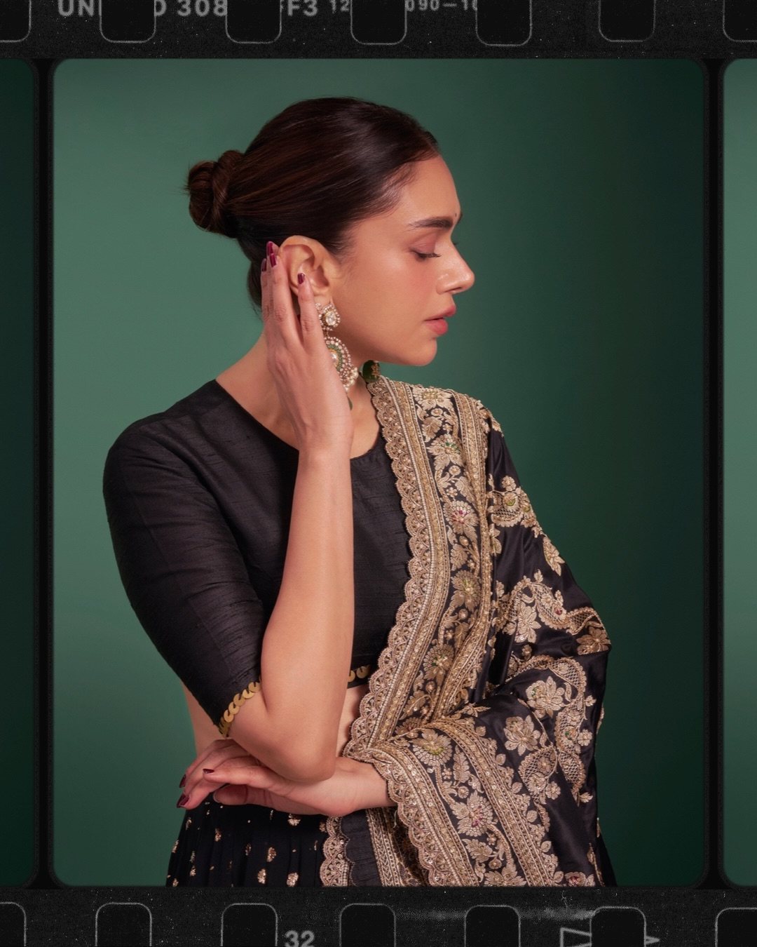 Midnight Black: Aditi Rao Hydari’s Textile Masterclass