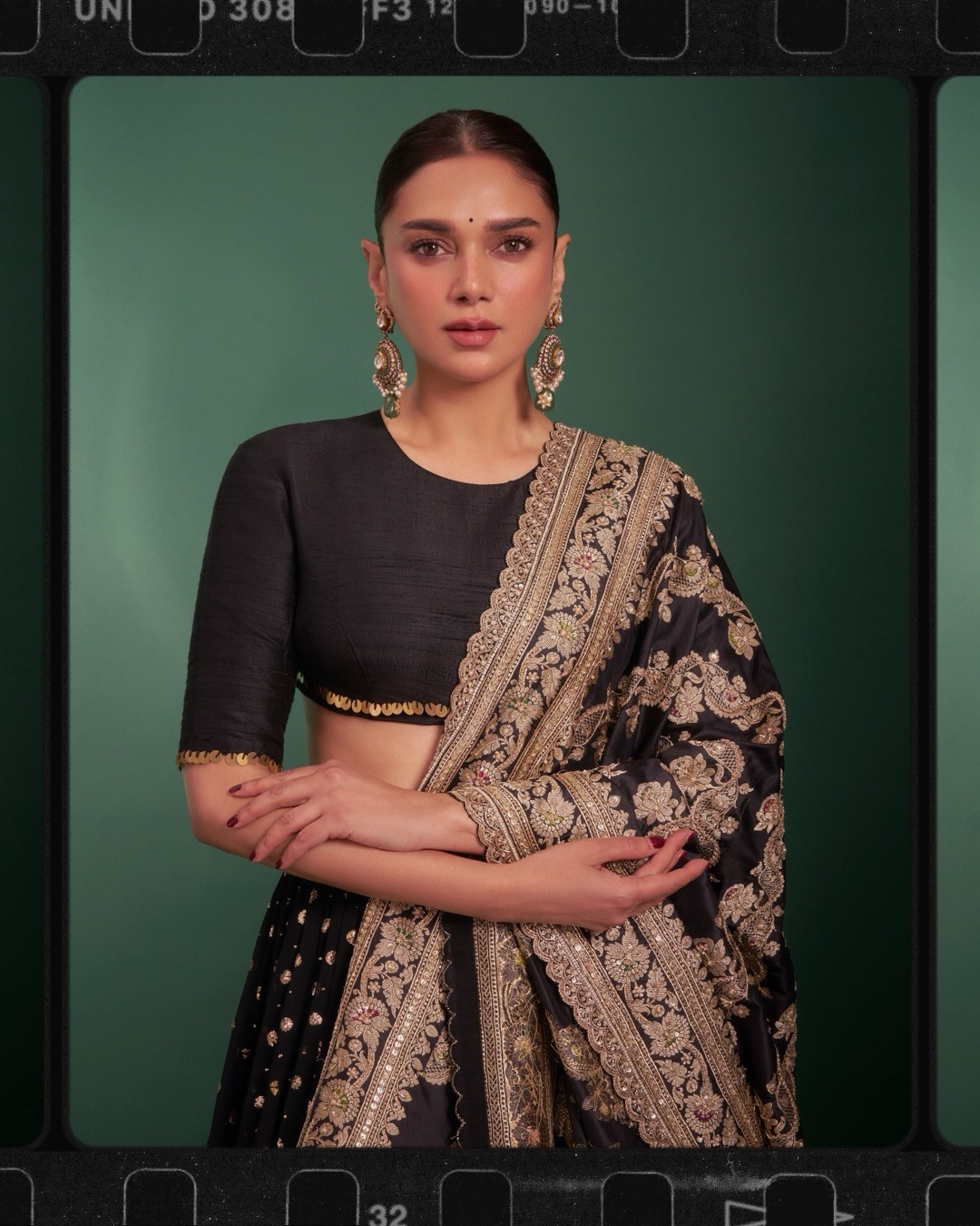 Midnight Black: Aditi Rao Hydari’s Textile Masterclass