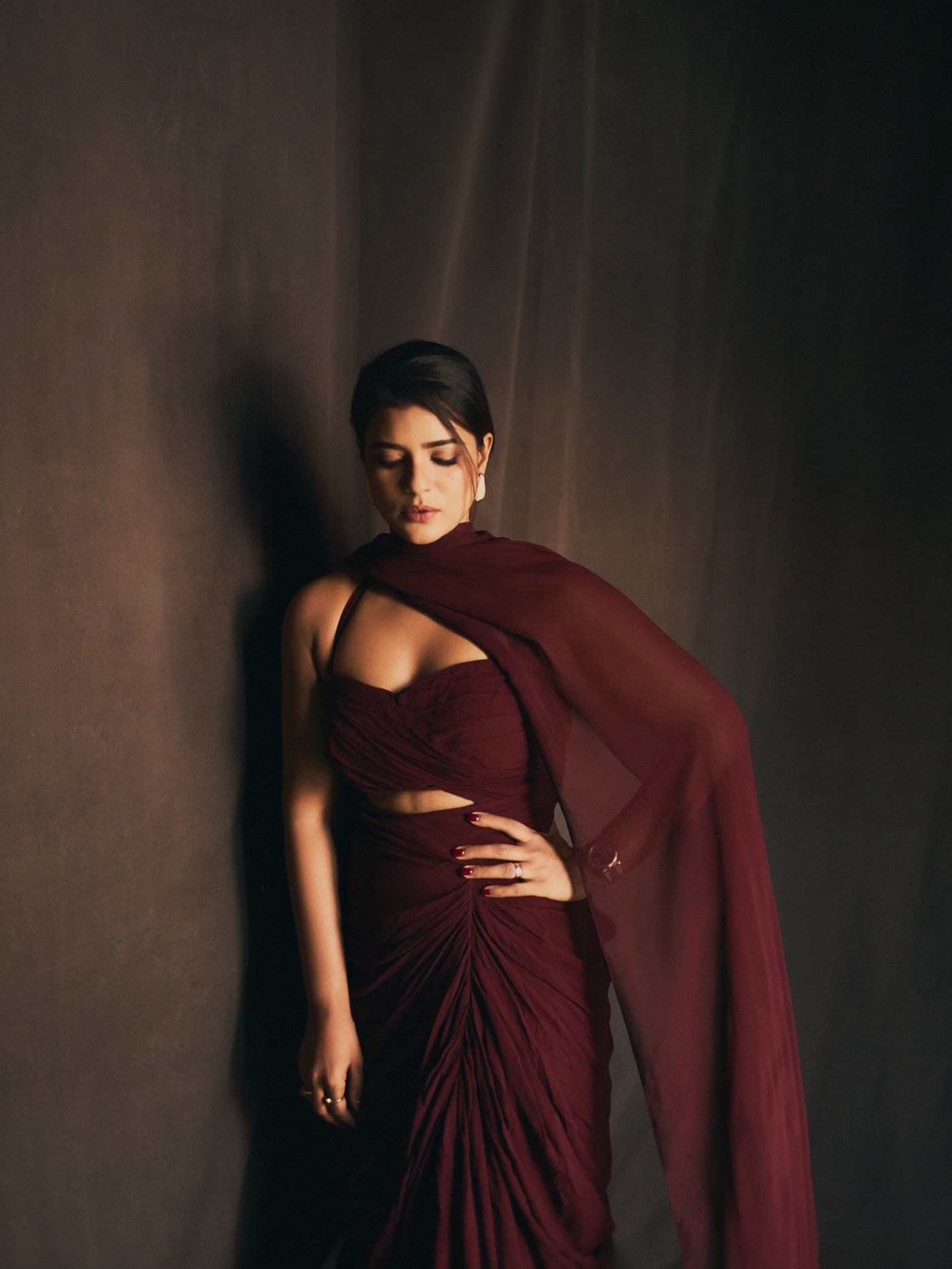 Aishwarya Rajesh's Burgundy Glow: Effortless Elegance Takes Center Stage
