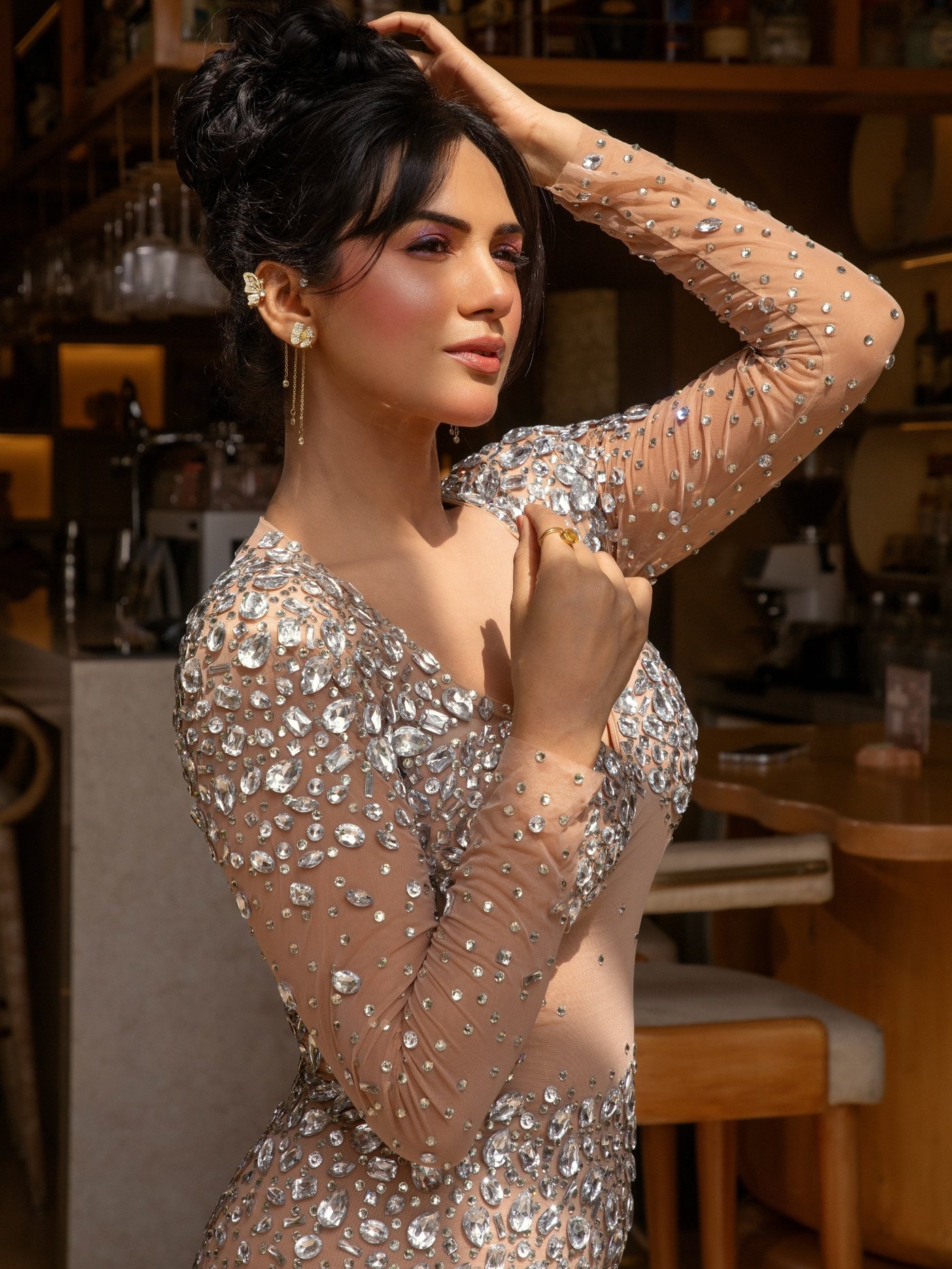 Akanksha Chamola's Crystal Couture Moment: A Red Carpet Masterpiece