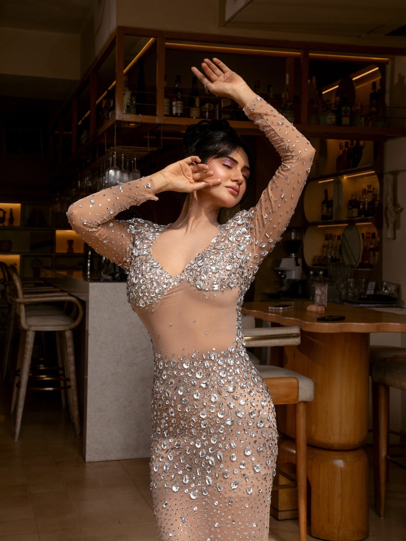 Akanksha Chamola's Crystal Couture Moment: A Red Carpet Masterpiece