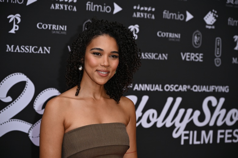 Alexandra Shipp shines brightly while posing on the red carpet at the 22nd Annual HollyShorts Film Festival in Los Angeles.