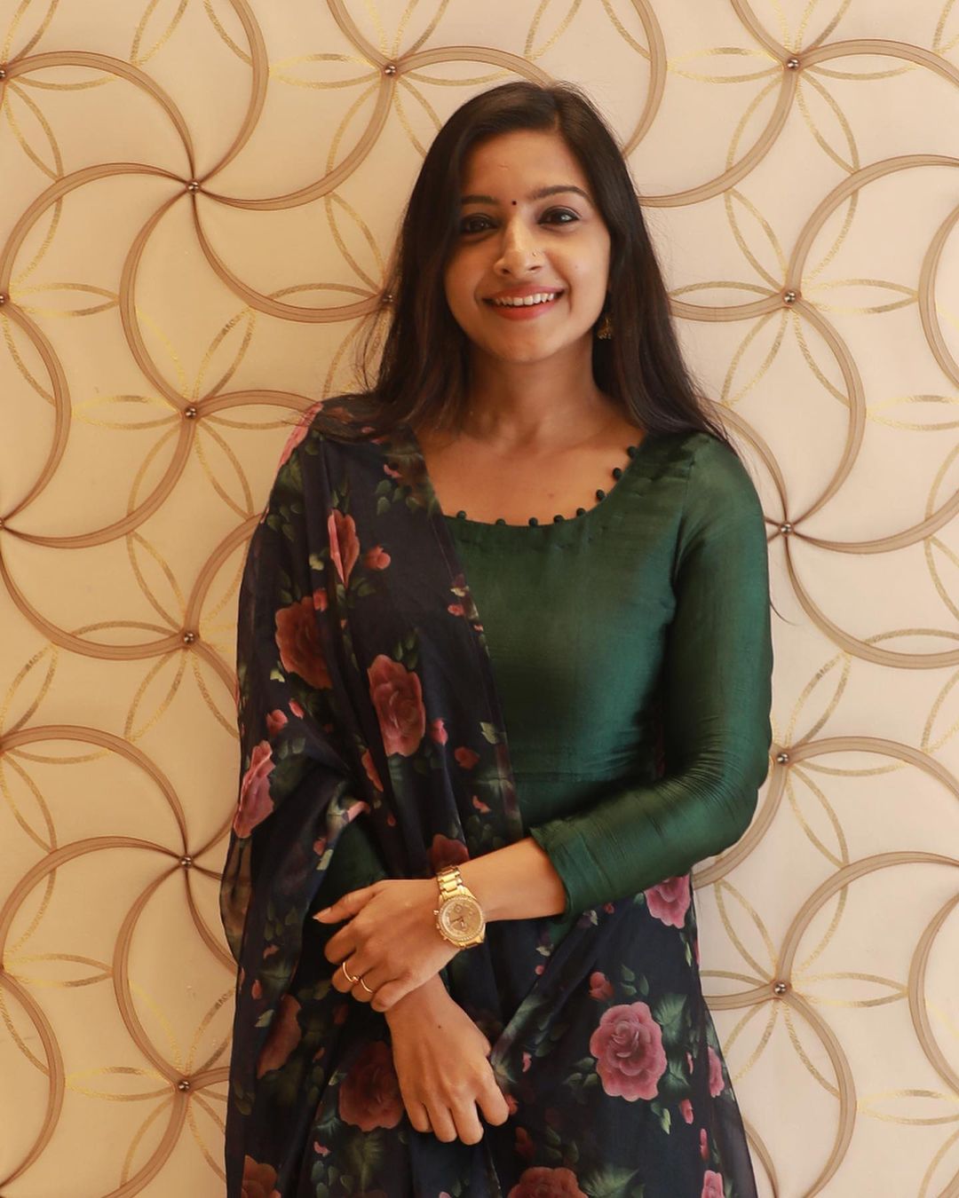 Alphy Panjikaran: Embracing Regal Elegance in Emerald Green