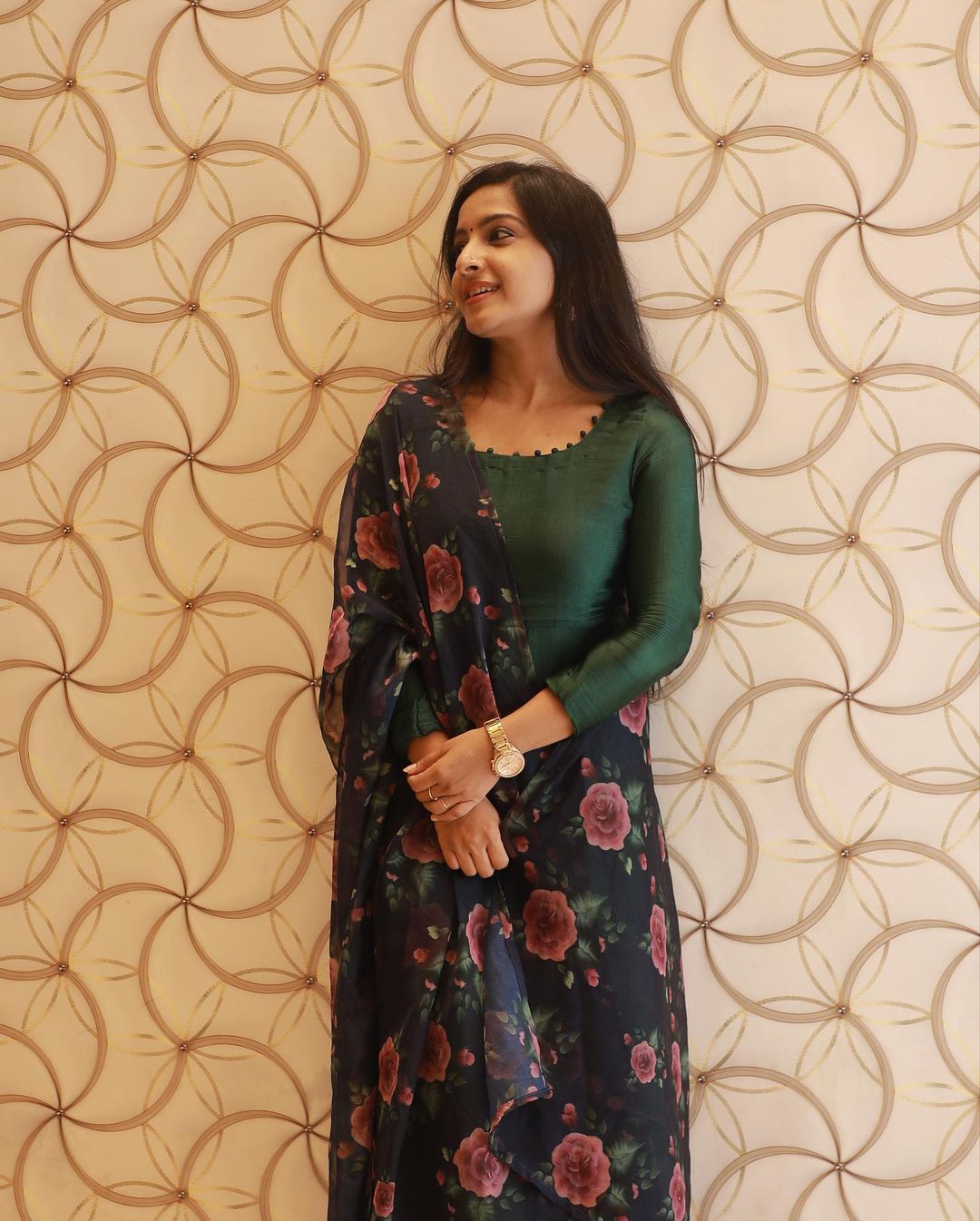 Alphy Panjikaran: Embracing Regal Elegance in Emerald Green