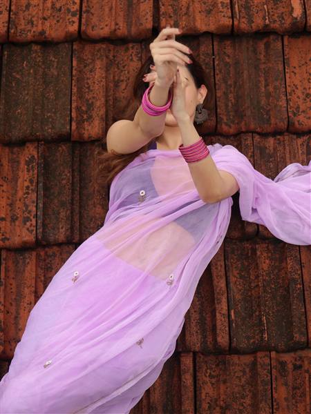 Amyra Dastur Steals Hearts in Lilac Dreamy Photoshoot!
