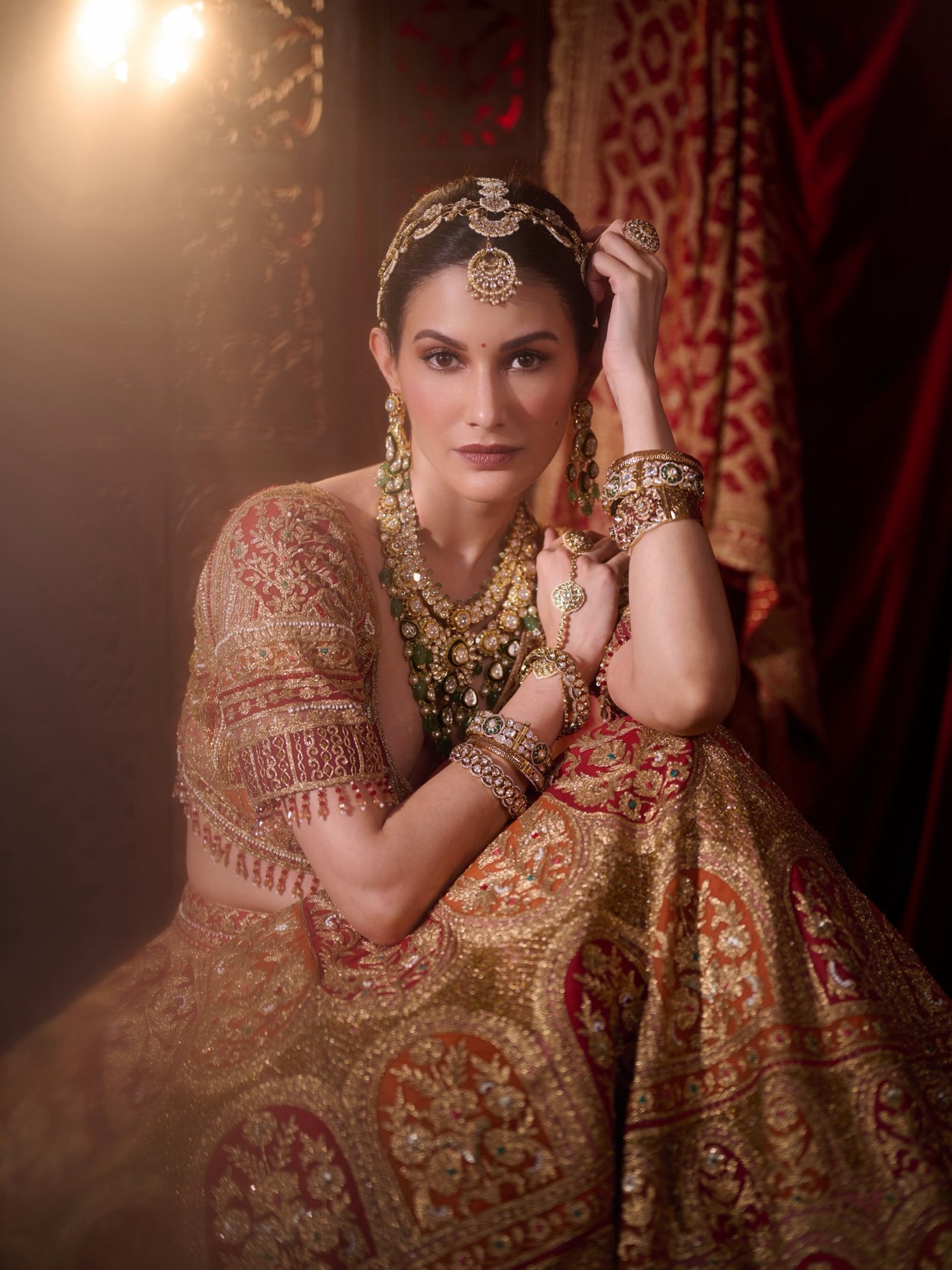 Amyra Dastur Reigns Supreme in Regal Lehenga, Defining Royal Indian Ethnic Fashion
