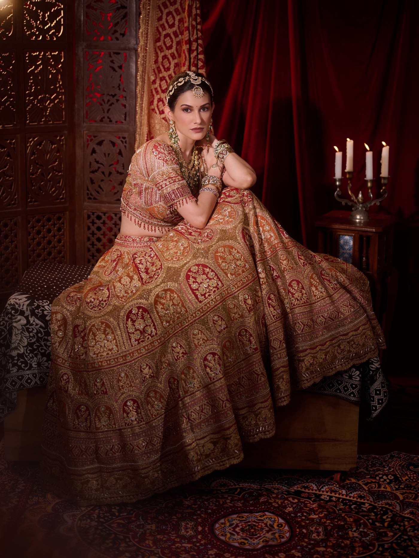 Amyra Dastur Reigns Supreme in Regal Lehenga, Defining Royal Indian Ethnic Fashion