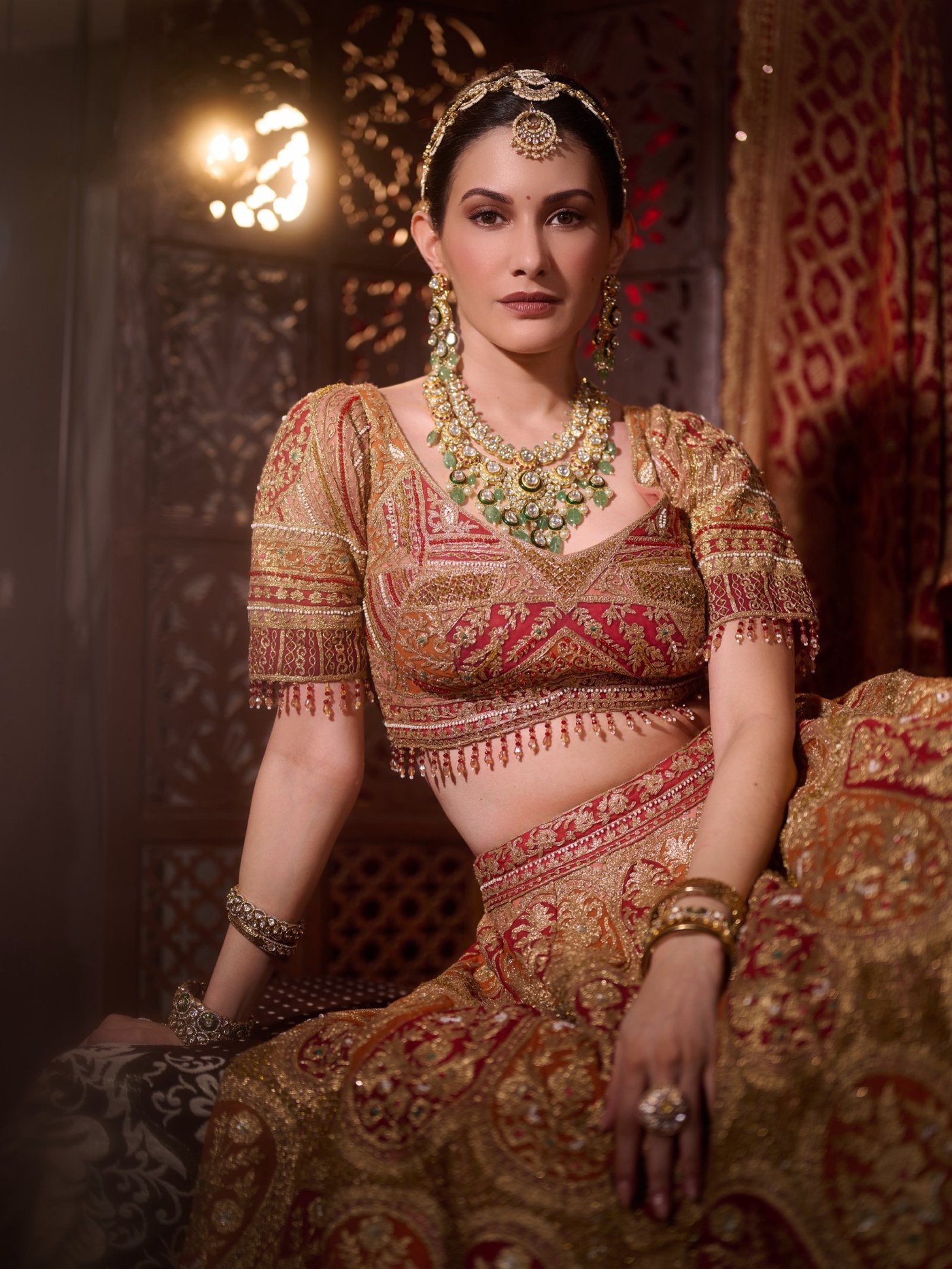 Amyra Dastur Reigns Supreme in Regal Lehenga, Defining Royal Indian Ethnic Fashion