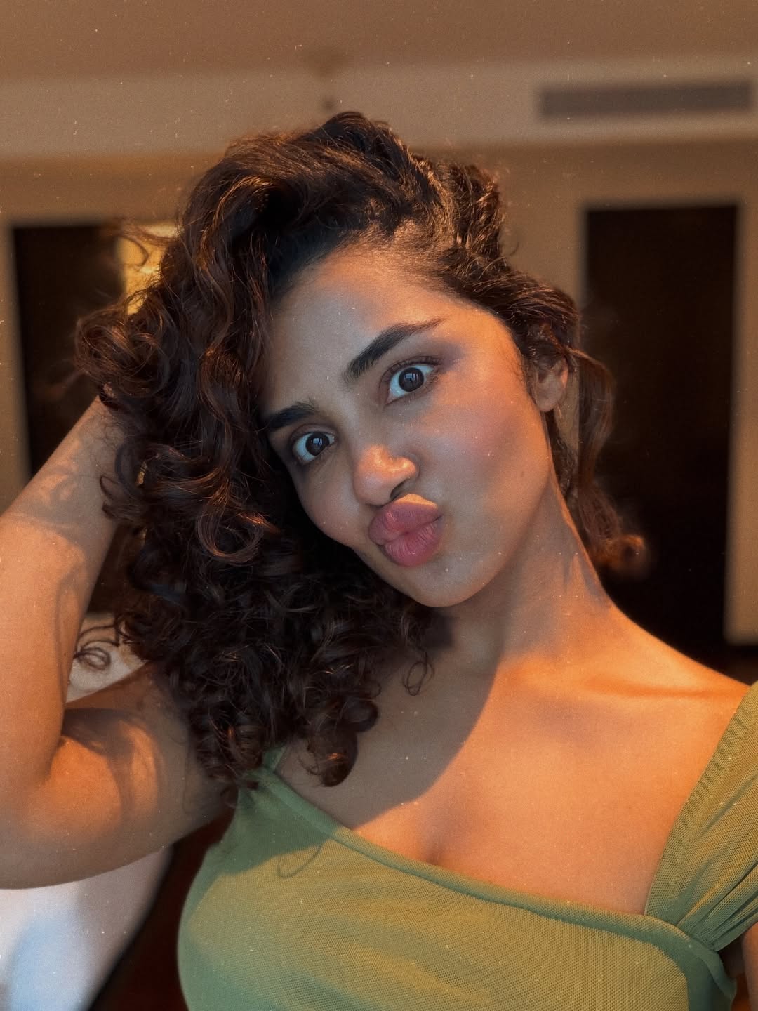 Anupama Parameswaran's Cozy Chic Curls Moment