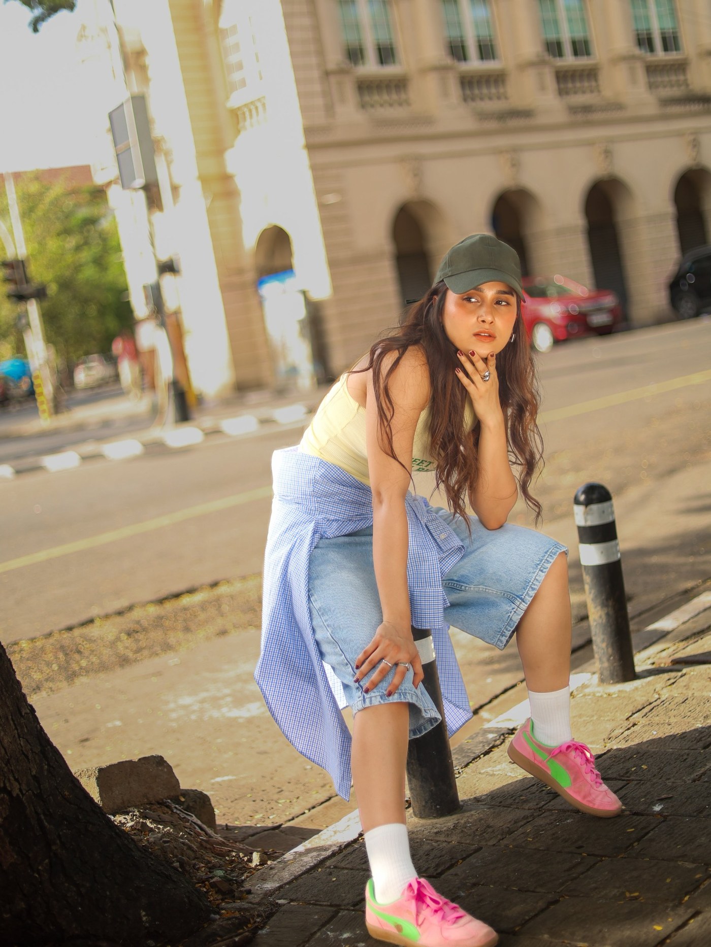 Anushka Kaushik's Street Style Glow: Effortless Fun in Yellow and Denim