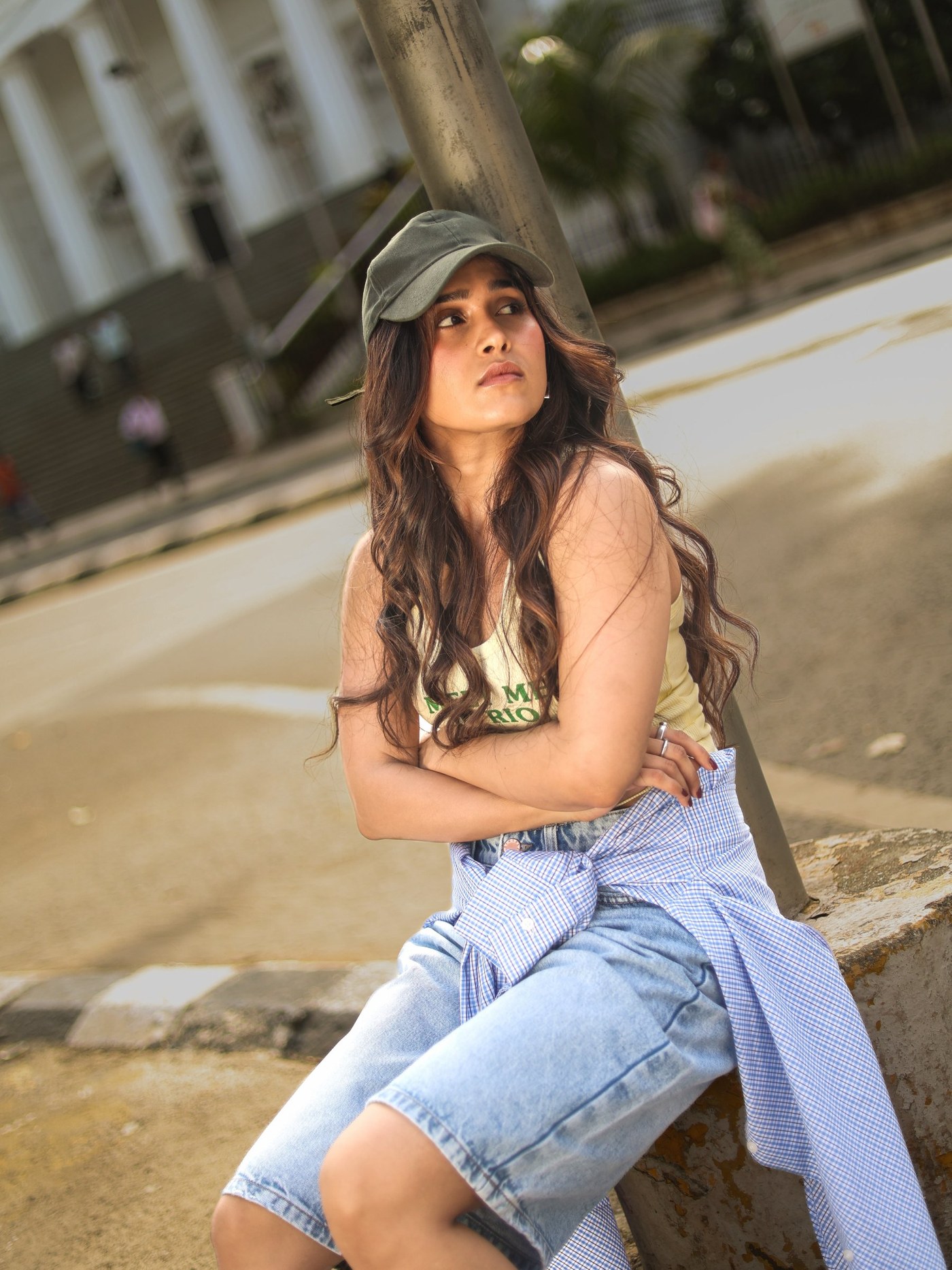Anushka Kaushik's Street Style Glow: Effortless Fun in Yellow and Denim