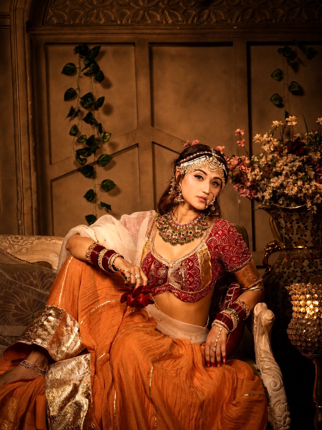 Arushi Nishank Dazzles in Royal Indian Couture: A Bridal Dream