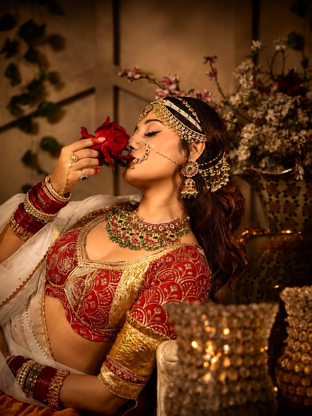 Arushi Nishank Dazzles in Royal Indian Couture: A Bridal Dream