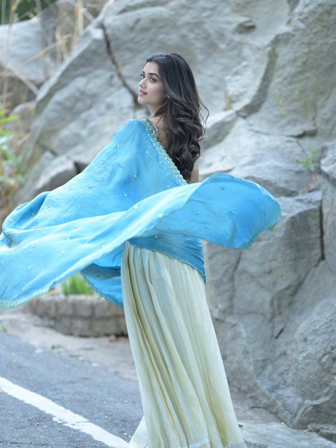 Bhagyashri Borse Shines in Stunning Festive Attire