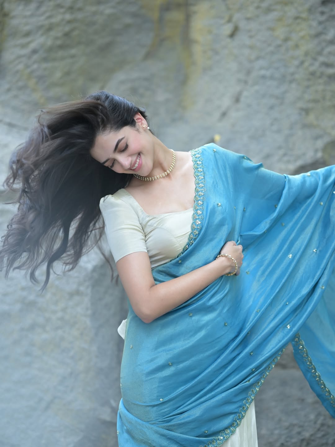 Bhagyashri Borse Shines in Stunning Festive Attire