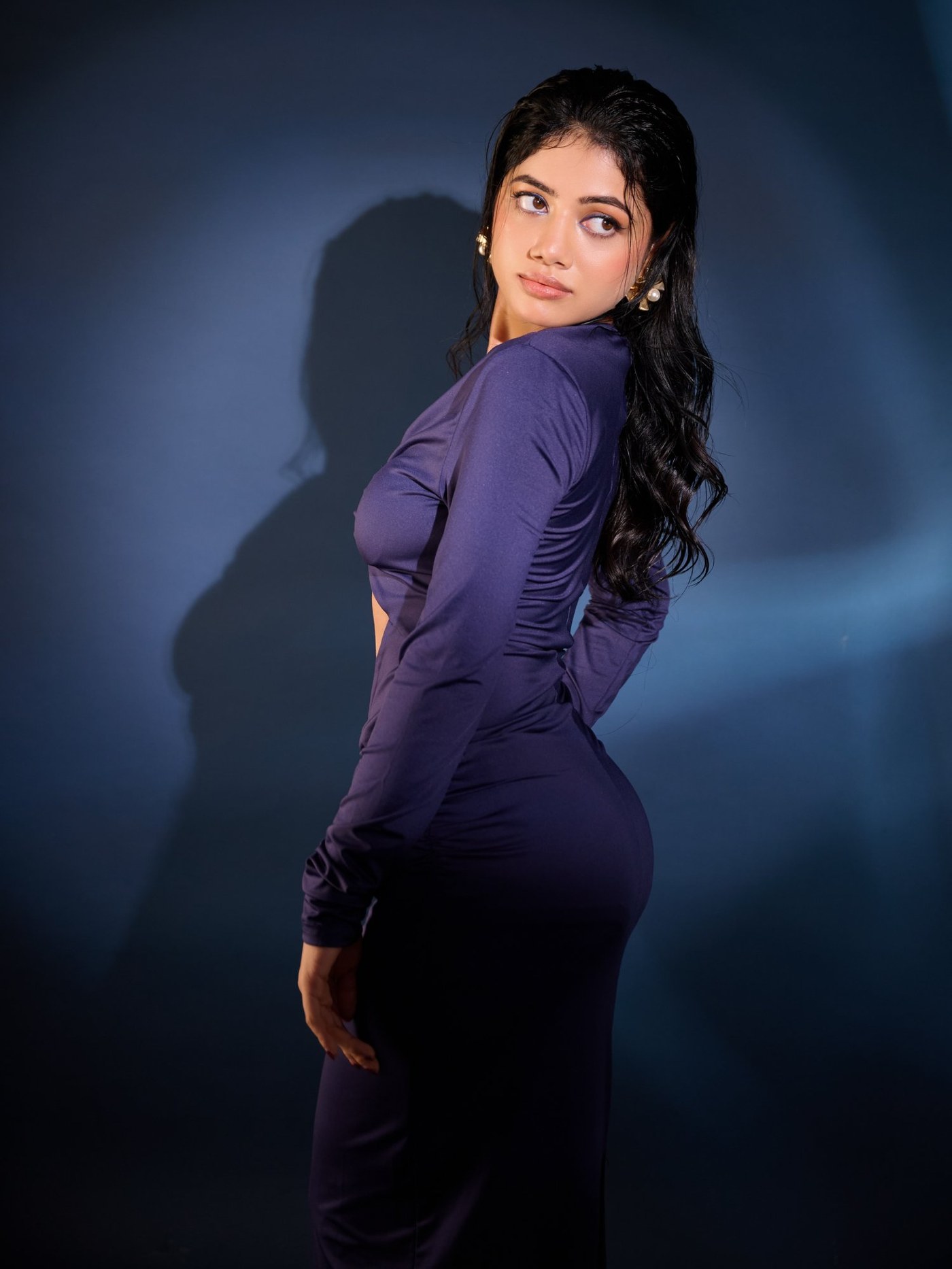 Bhairavi Ardhya Deka Owns the Night in Bold Blue Glamour Statement