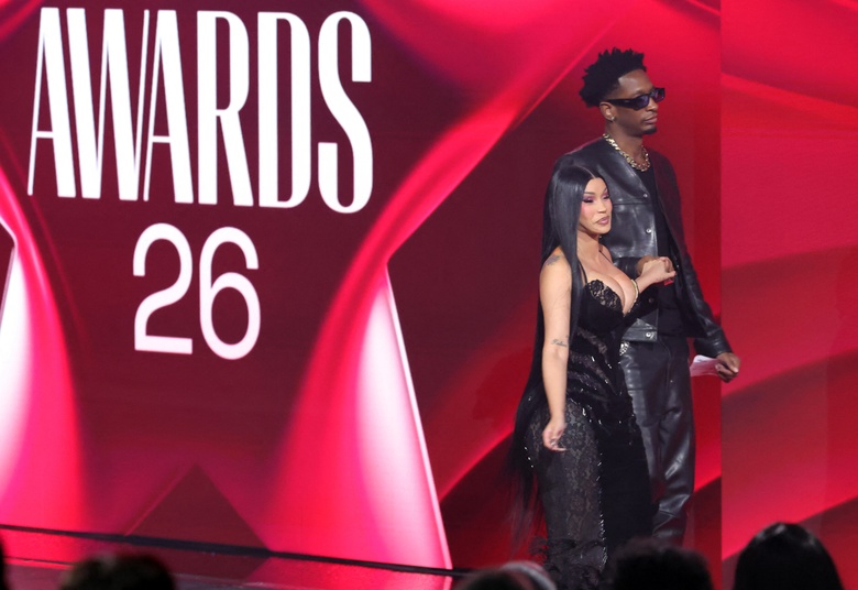 Cardi B's Glamorous Glow Steals the Show at the BET Awards