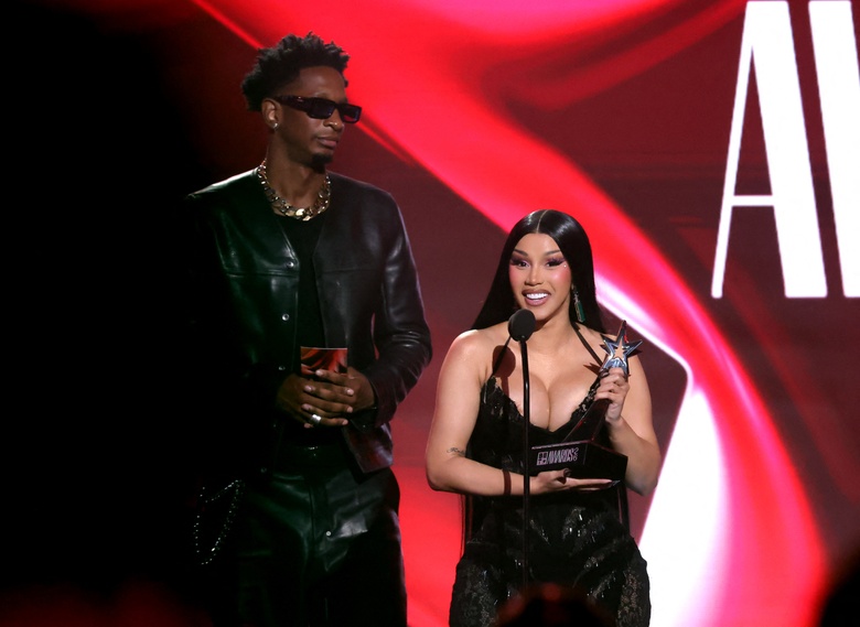 Cardi B's Glamorous Glow Steals the Show at the BET Awards