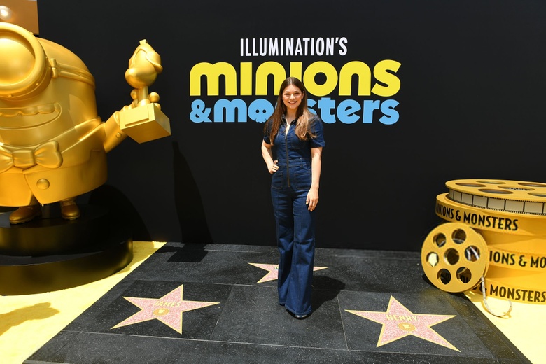 Catharine Daddario attends a Hollywood premiere event in an elegant floor-length gown.