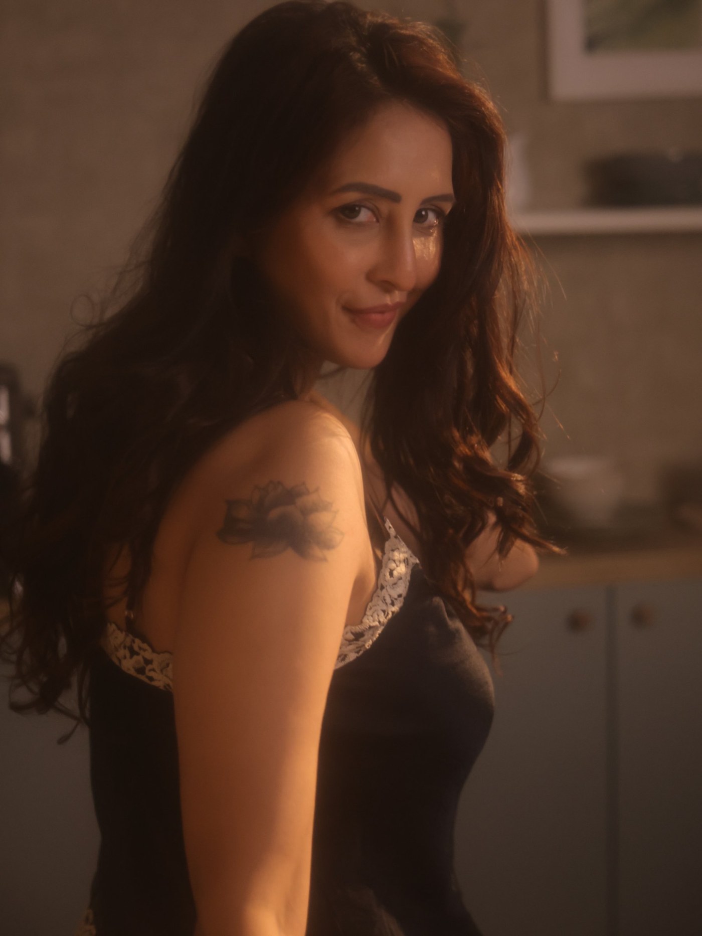 Chahatt Khanna is featured in a refined black outfit, showcasing an effortless and contemporary style aesthetic. - Photos & Updates