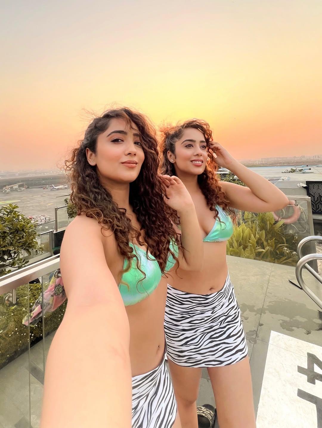 Chinki Minki Surabhi Samriddhi Dazzles in Playful Rooftop Glam