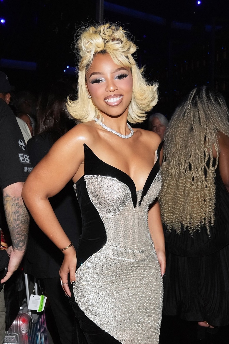 Chloe Bailey makes a stunning appearance, captivating attention on the red carpet at a major Hollywood event.