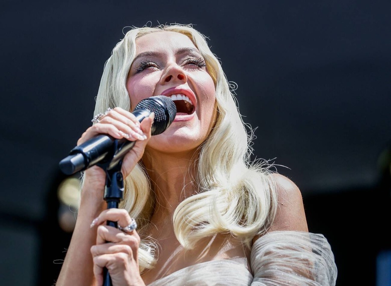 Christina Aguilera Brings the Glamour with Iconic Hollywood Style