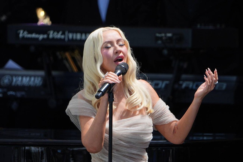 Christina Aguilera Brings the Glamour with Iconic Hollywood Style