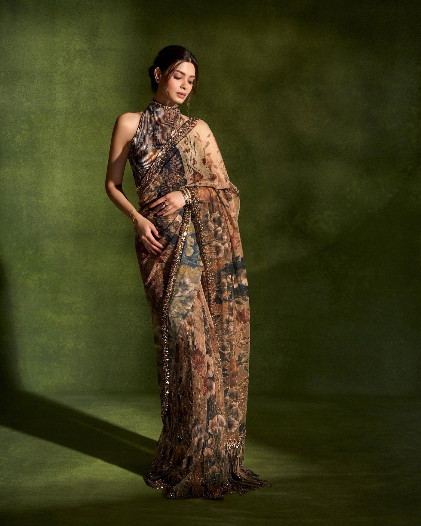 Diana Penty shines in a richly detailed ensemble, showcasing sophisticated modern Indian wear.