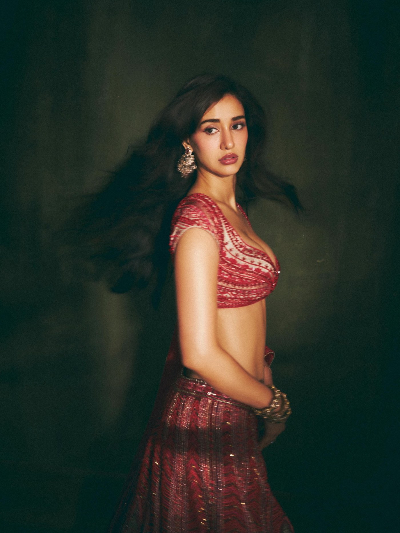 Red Lehenga: Disha Patani Modernizes Festive Indian Formalwear