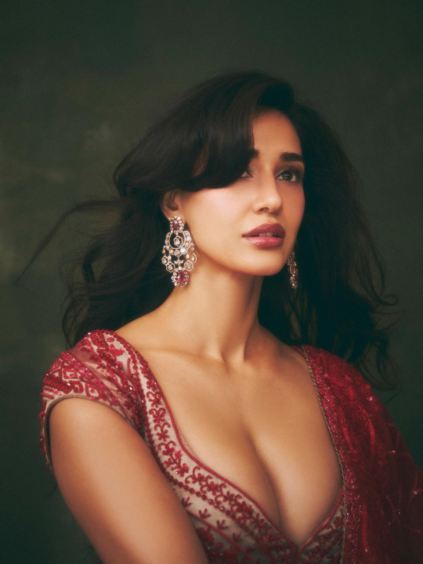 Red Lehenga: Disha Patani Modernizes Festive Indian Formalwear