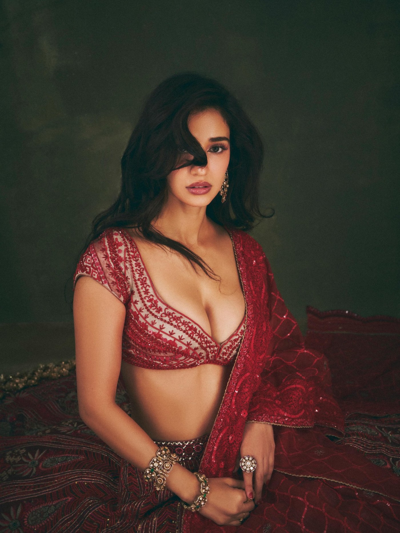 Red Lehenga: Disha Patani Modernizes Festive Indian Formalwear