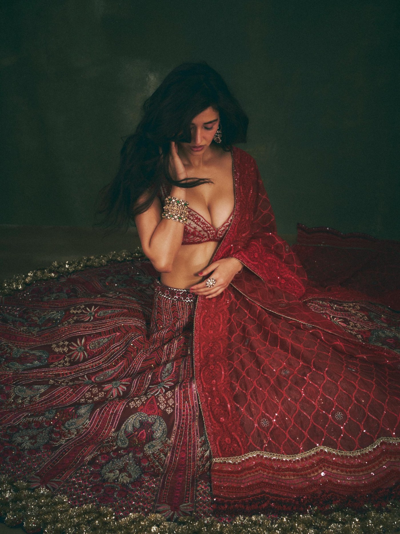 Red Lehenga: Disha Patani Modernizes Festive Indian Formalwear