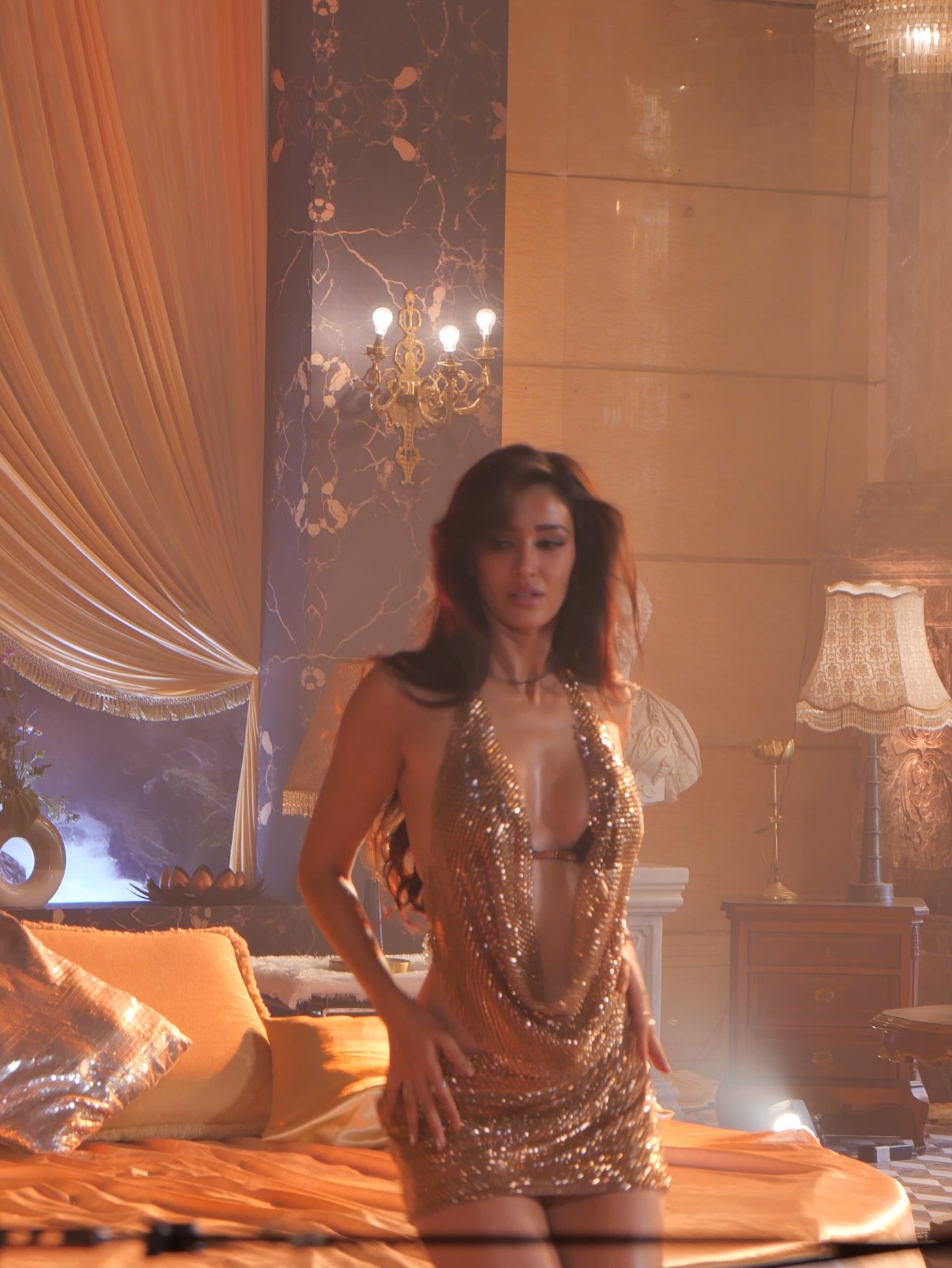 Disha Patani Dominates the Red Carpet in High-Shine Metallic Glamour