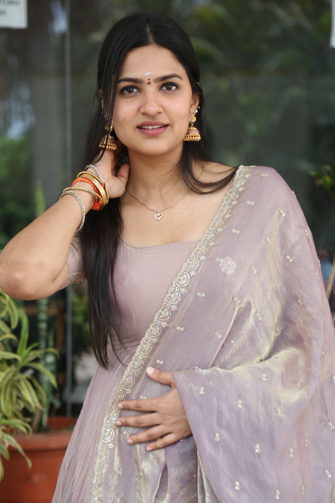 Divija Prabhakar's Pastel Elegance: A Floral Dream in Traditional Charm