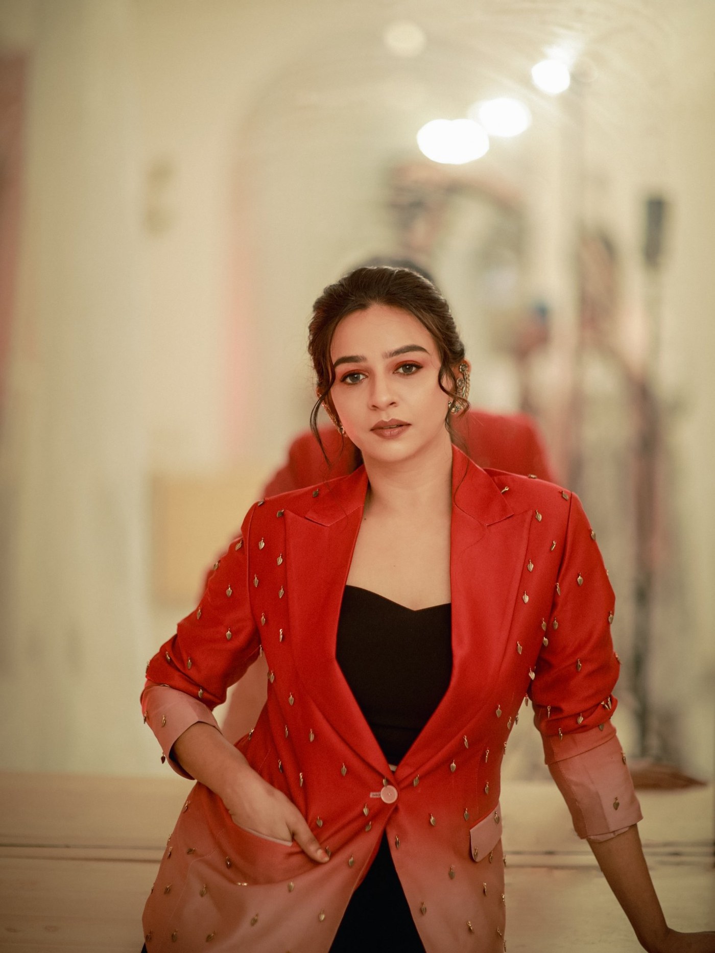 Divya Ganesan Owns the Red Carpet in a Power Blazer Masterpiece