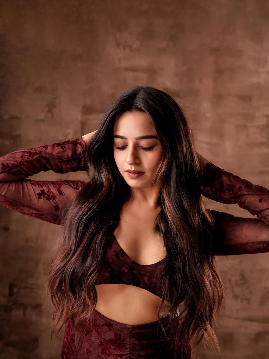 Divya Ganesan's Burgundy Velvet Masterpiece Defines Modern Glamour