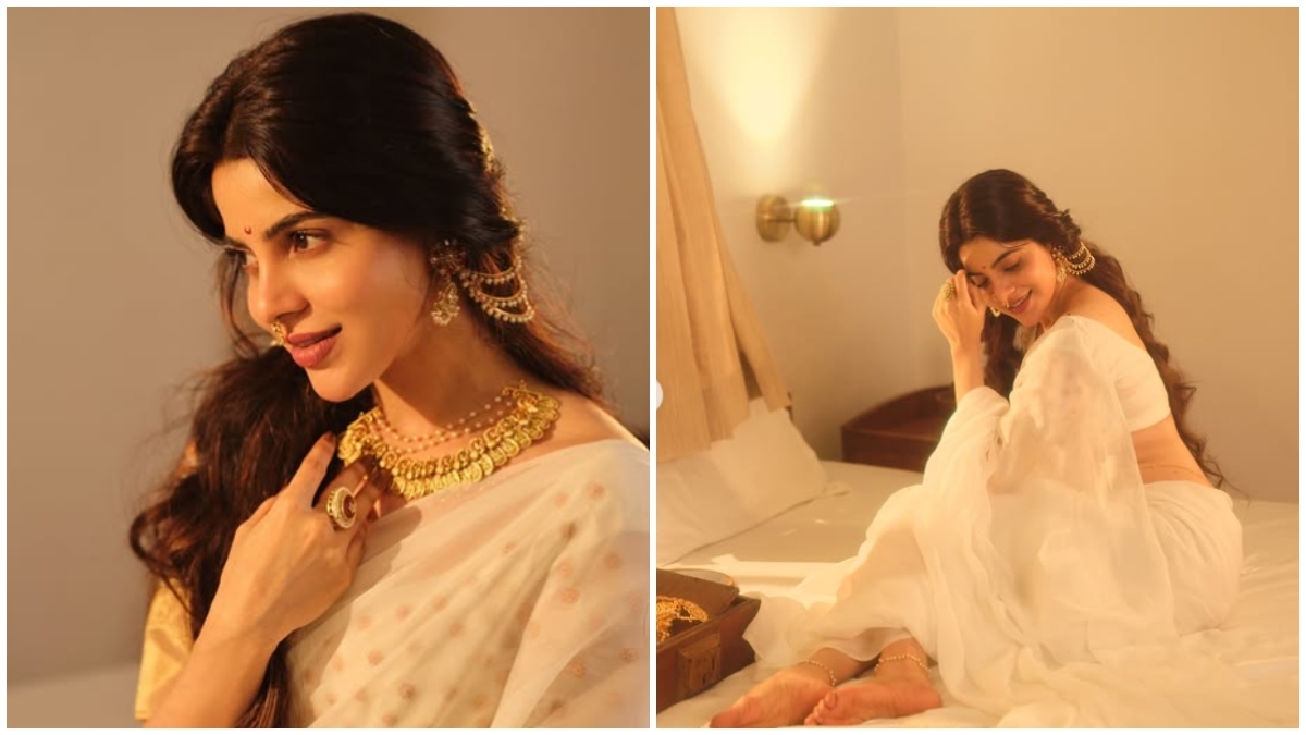 Divyabharathi's Ethereal Beauty in Gold