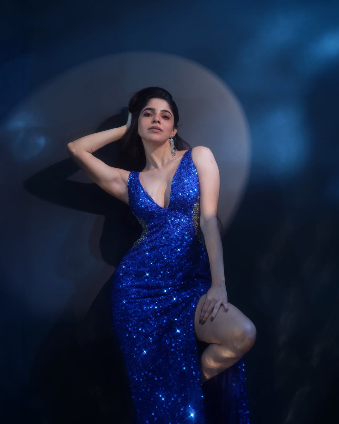 Divyabharathi's Blue Sequin Gown Sets Trend Setting Fashion Goals