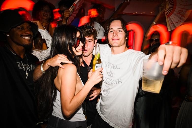 Dixie D Amelio is spotted attending The Surf Lodge Concert Series in Montauk with friends.
