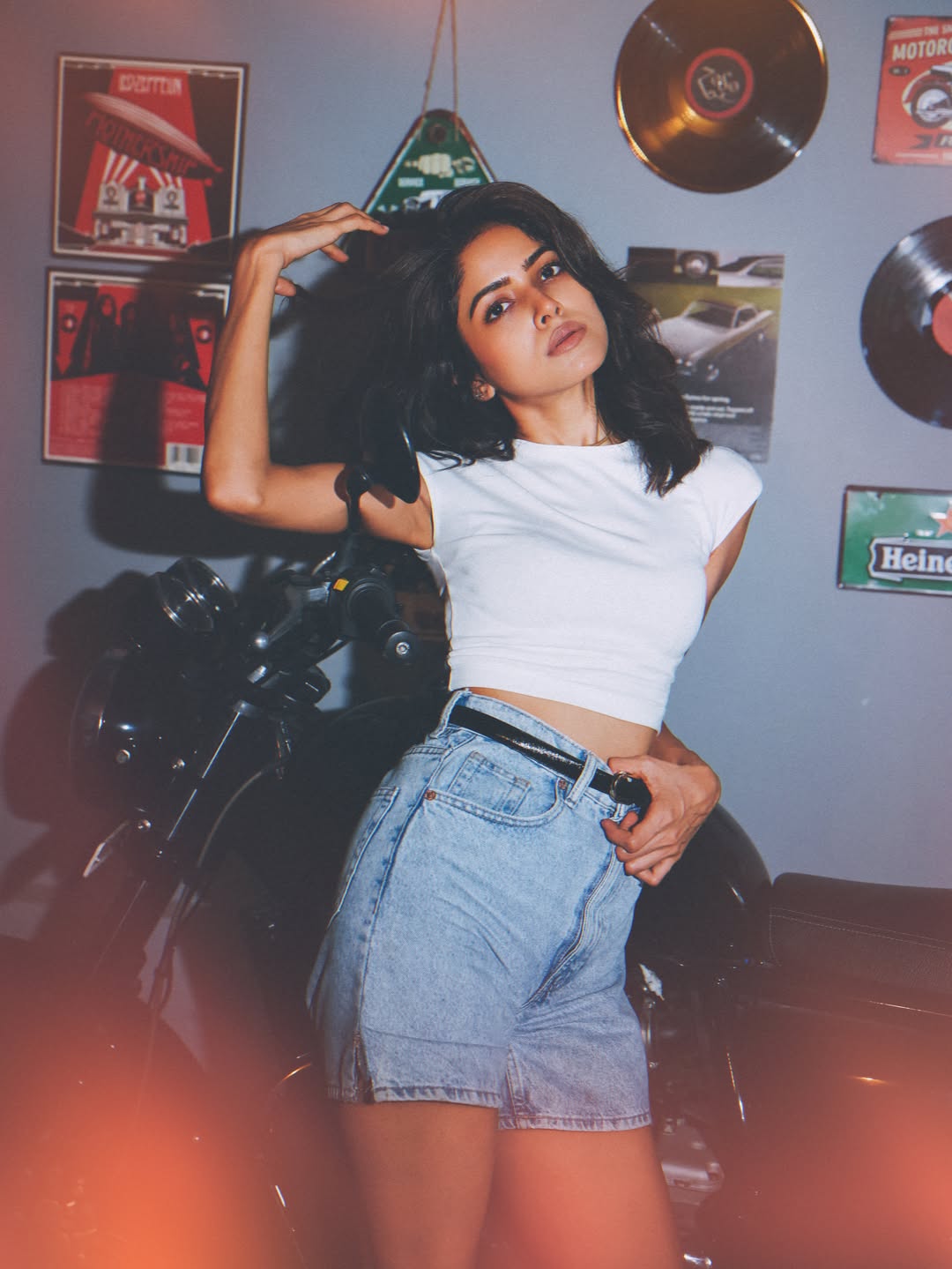 Drishika Chander Turns Vintage Muse in Chic Denim Look