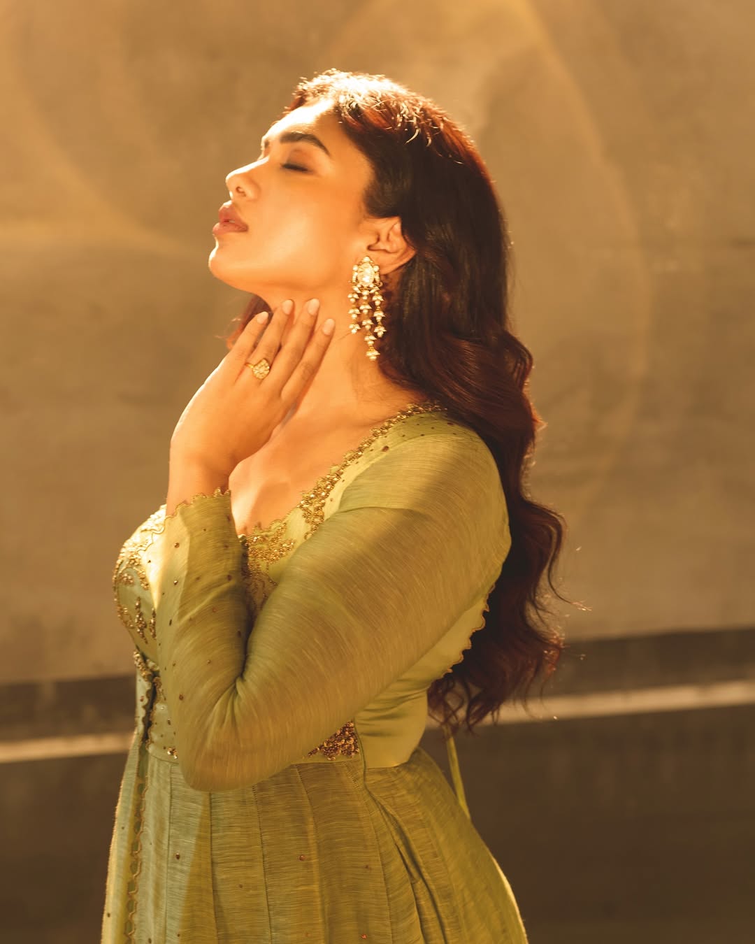 Dushara Vijayan's Ethereal Green Ensemble Captures Attention