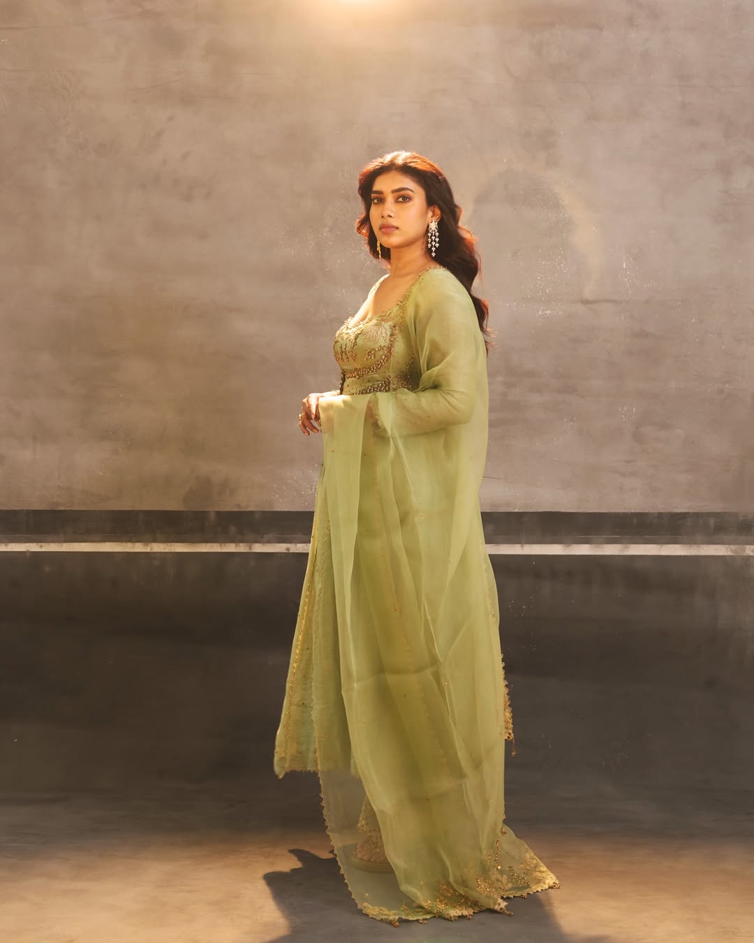 Dushara Vijayan's Ethereal Green Ensemble Captures Attention
