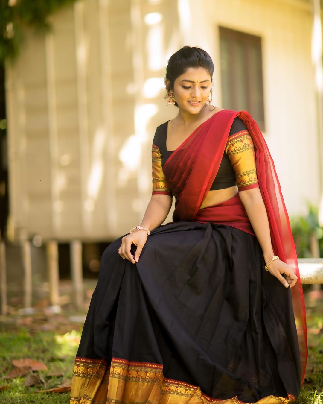 Eesha Rebba Stunning Dhavani Dress Photos Fashion Gallery