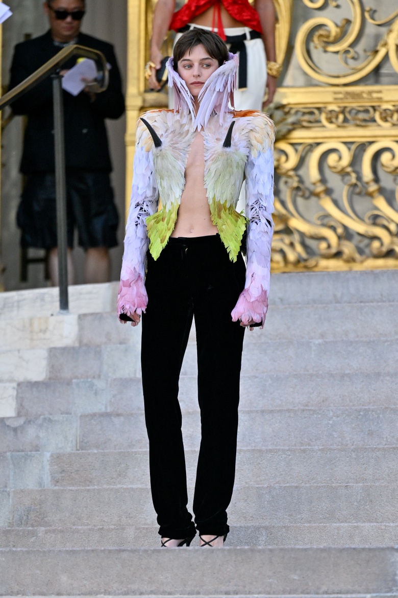 Emma Corrin’s Parisian Moment at Schiaparelli Haute Couture