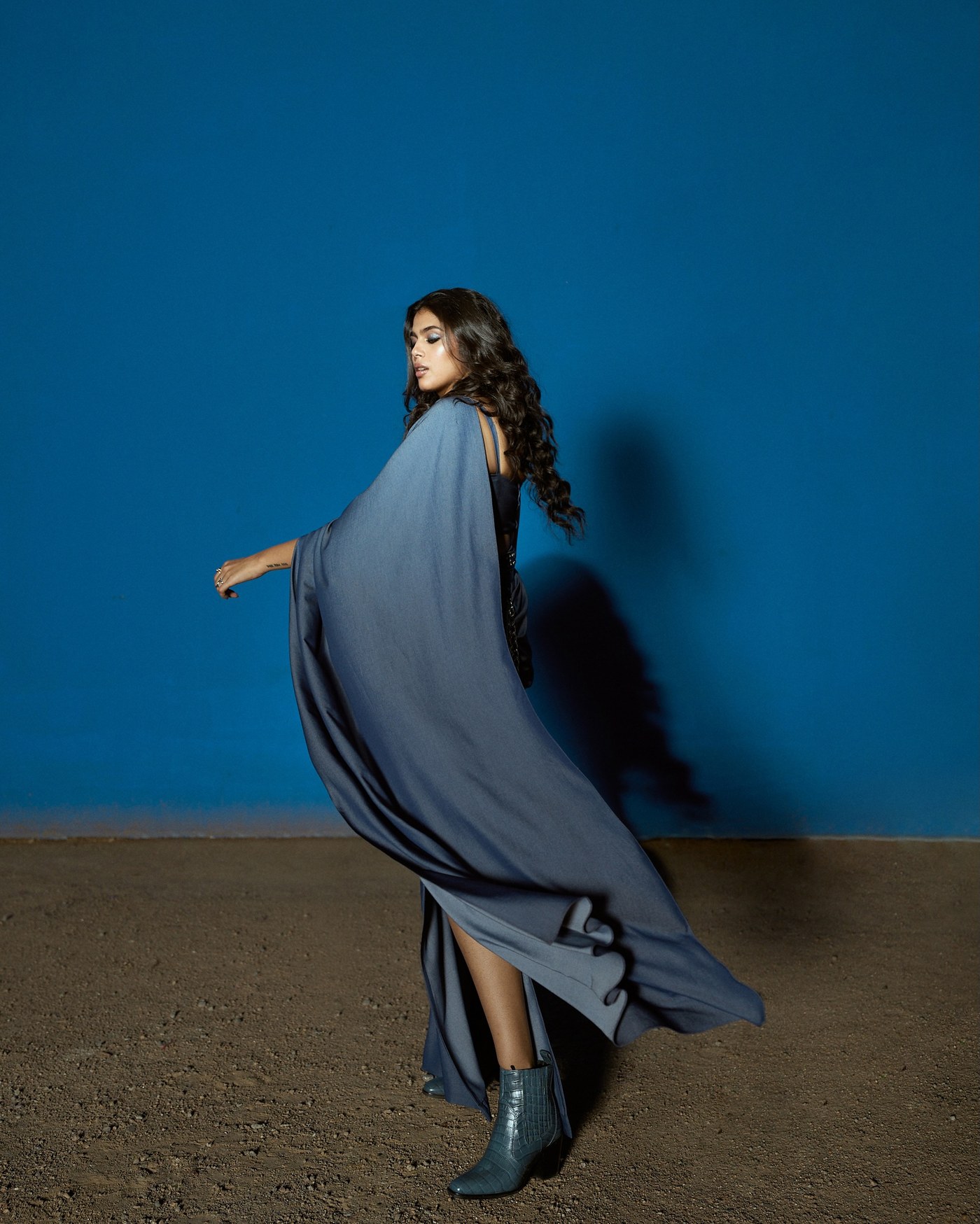 Faria Abdullah Redefines Tradition in Denim Saree Masterpiece