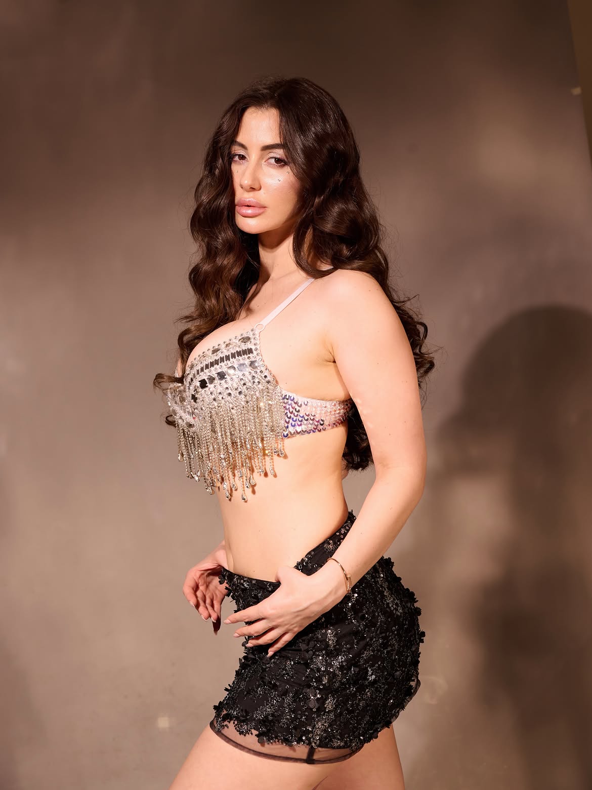 Giorgia Andriani Owns the Red Carpet in a Glittering Masterpiece
