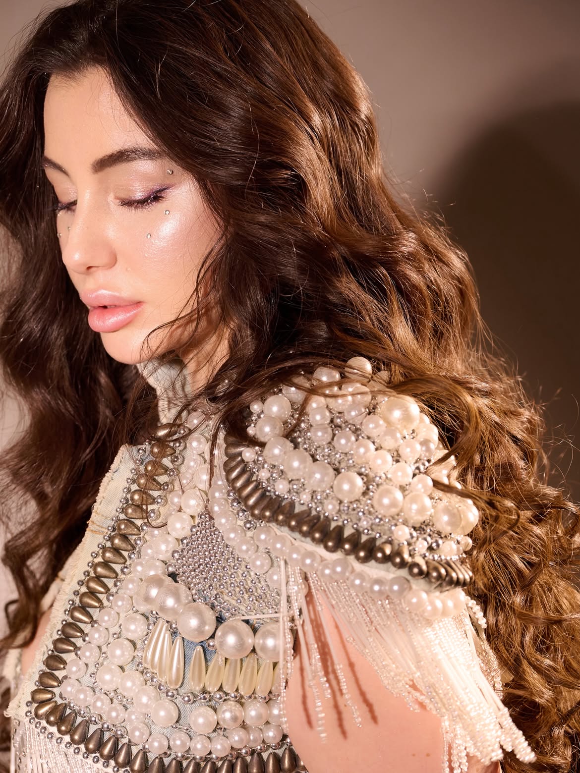 Giorgia Andriani Owns the Red Carpet in a Glittering Masterpiece
